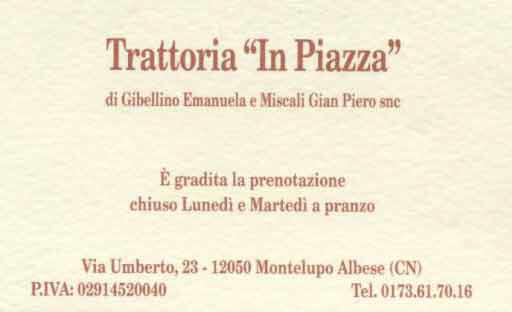 Trattoria in Piazza